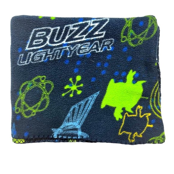 Northwest Buzz Lightyear and Alien Fleece Blanket Throw Blue Green Space Alien - Picture 1 of 9